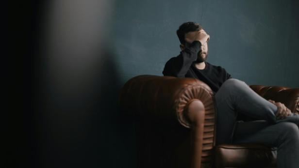 Mann mit Depression