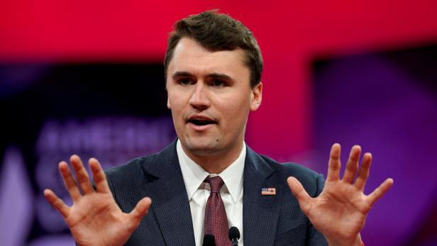 FILE PHOTO: Charlie Kirk at CPAC conference in Maryland