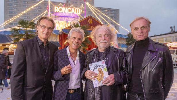 Roland Geyer, Thomas Brezina, Bernhard Paul und Johnny Bertl