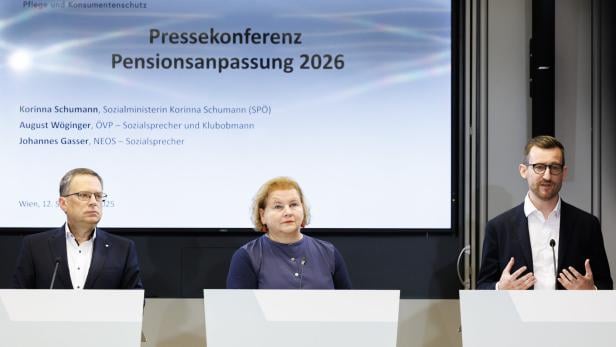 PK DER BUNDESREGIERUNG "PENSIONSANPASSUNG 2026": WÖGINGER/SCHUMANN/GASSER