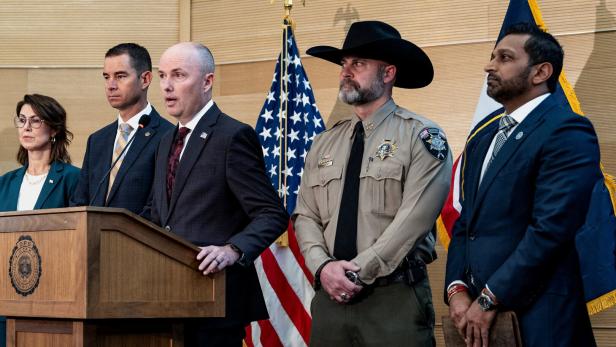 Press conference announcing details on the suspect in the shooting of U.S. conservative commentator Charlie Kirk, in Orem
