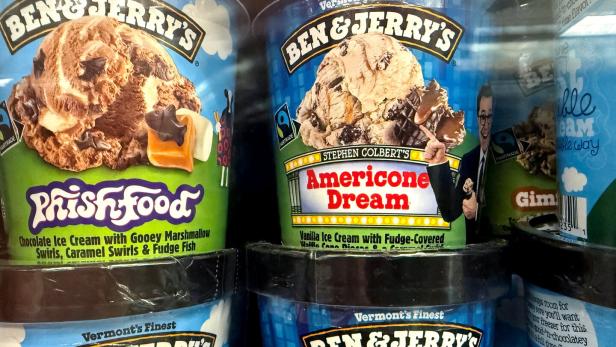 Ben & Jerry's ice cream on display in New York