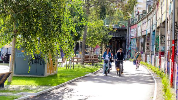 Befahrung neuer Radweg Donaukanal
