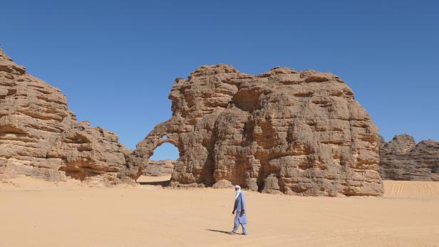 Wüste in Algerien: Ein Fels in Form eines Elefanten