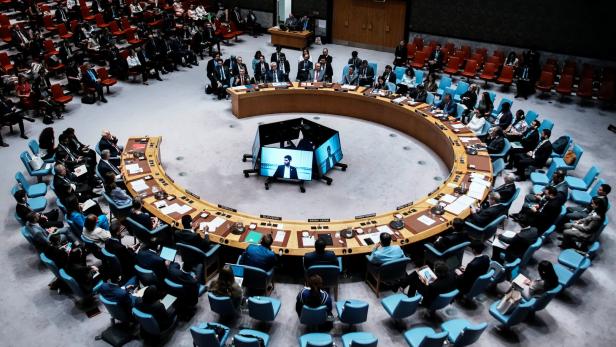 United Nations Security Council about Israel and the Palestinians, in New York