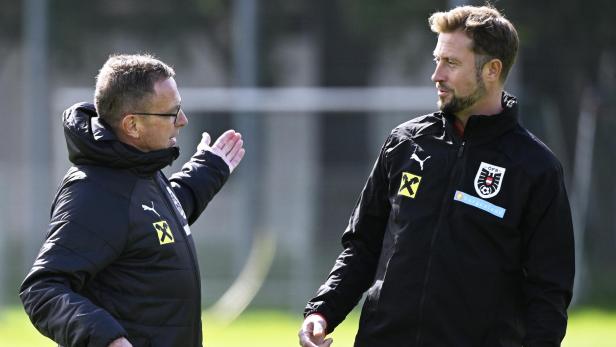 Rangnick und Lars Kornetka (re.)