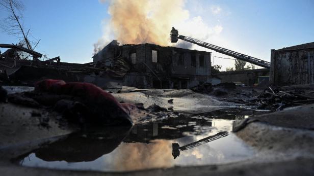FILE PHOTO: Aftermath of a Russian air strike in Zaporizhzhia