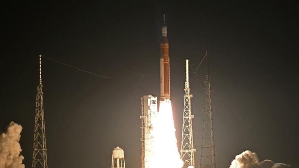 FILE PHOTO: NASA's next-generation moon rocket lifts off on the unmanned Artemis I mission to the moon at Cape Canaveral