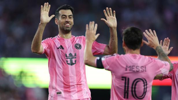 Sergio Busquets mit Lionel Messi bei Inter Miami