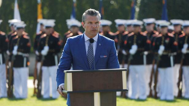 FILE PHOTO: U.S. Defense Secretary Pete Hegseth hosts a ceremony honoring prisoners of war, in Washington
