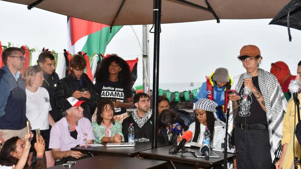 Teile der Global Sumud Flotilla