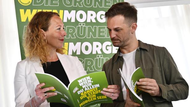 WIEN-WAHL: PRÄSENTATION GRÜNE WIEN "WICHTIGSTE ECKPUNKTE DES WAHLPROGRAMMS" -  PÜHRINGER / KRAUS