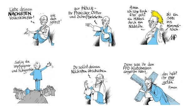 Eine Karikatur von Michael Pammesberger