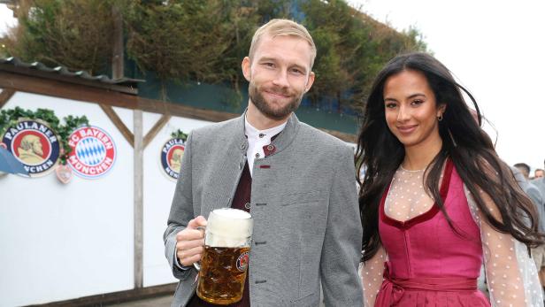 Laimer mit Frau Ines-Sarah am Oktoberfest