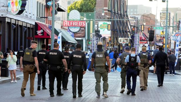 U.S. Army National Guard members and the Memphis Police Department in Memphis