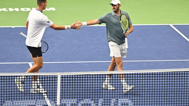 Nordic Open tennis tournament in Stockholm Sieg in Stockholm: Erler (links) und Galloway
