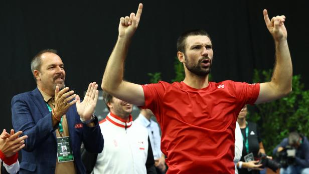 Davis Cup - Qualifiers - Second Round - Hungary v Austria Held von Bologna: Jurij Rodionov
