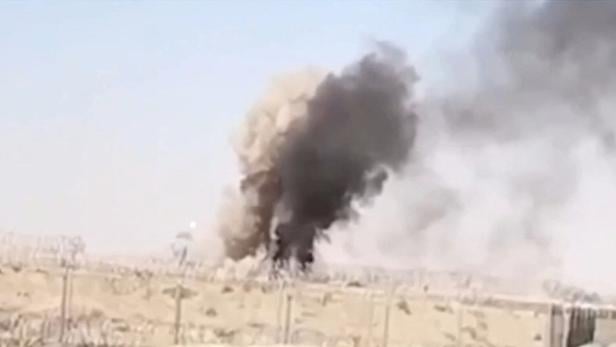 FILE PHOTO: Pakistan army releases video it says showing its strike on Afghan Taliban border post FILE PHOTO: Pakistan army releases video it says showing its strike on Afghan Taliban border post
