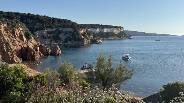 Zwischen hellen Steilklippen, blauem Meer und der rauen Macchia