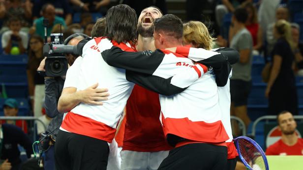 Österreichs Tennis-Herren bei der Sensation in Ungarn