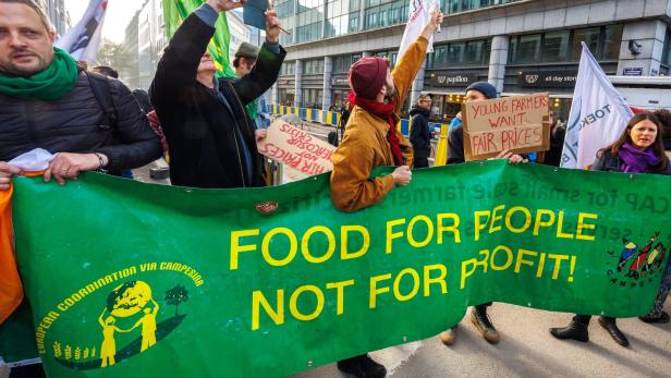 Bauern protestieren in Brüssel gegen das Mercosur-Abkommen