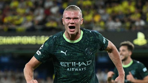 TOPSHOT-FBL-EUR-C1-VILLARREAL-MANCHESTER CITY ManCity-Stürmer Haaland