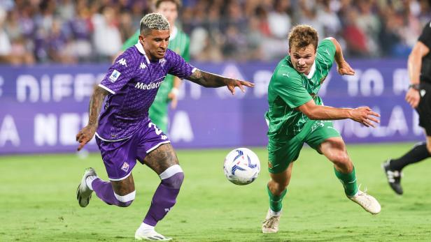 SOCCER - UEFA ECL, Fiorentina vs Rapid Seidl (r.) siegte mit Rapid gegen Fiorentina 2023 mit 1:0