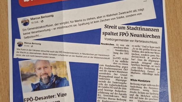 Flugblatt mit mehreren Textelementen