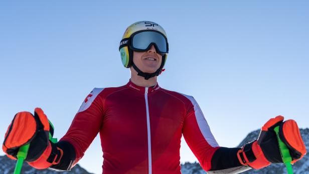 Neue Rolle: Als Riesentorlauf-Weltmeister von Saalbach-Hinterglemm rückte Raphael Haaser ins Rampenlicht. Raphael Haaser scheint sich auf einen Trainingslauf zu konzentrieren.