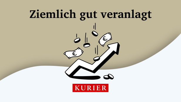 Eine goldene Grafik mit dem Text „Ziemlich gut veranlagt“.