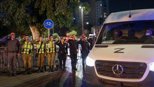 Body of Israeli hostage arrives at the National Center of Forensic Medicine in Tel Aviv