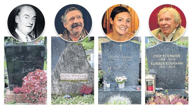 Die Gräber der Promis auf dem Neustifter Friefhof.