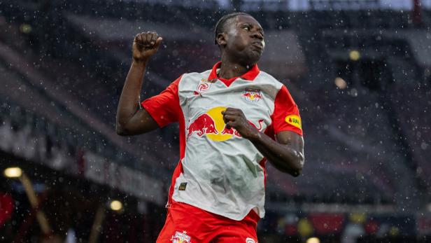 Salzburg-Stürmer Edmund Baidoo jubelt