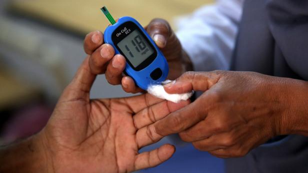 Diabetesmessung am Finger