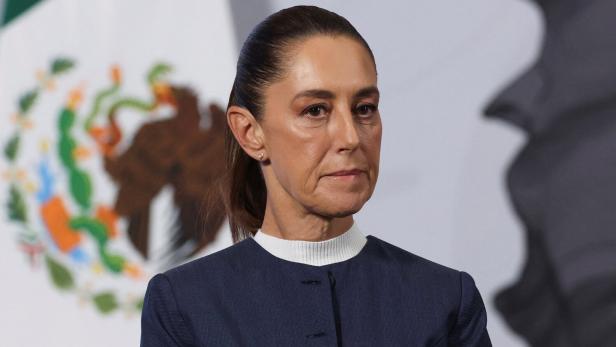 Mexico's President Claudia Sheinbaum holds a press conference at the National Palace, in Mexico City