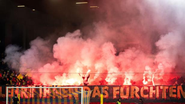 Der SKN-Fanblock in St. Pölten