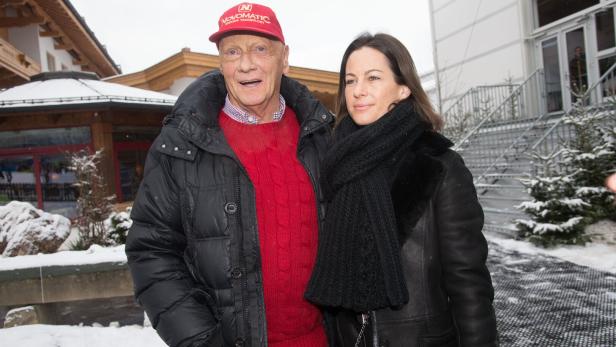 Niki Lauda und seine Witwe Birgit.