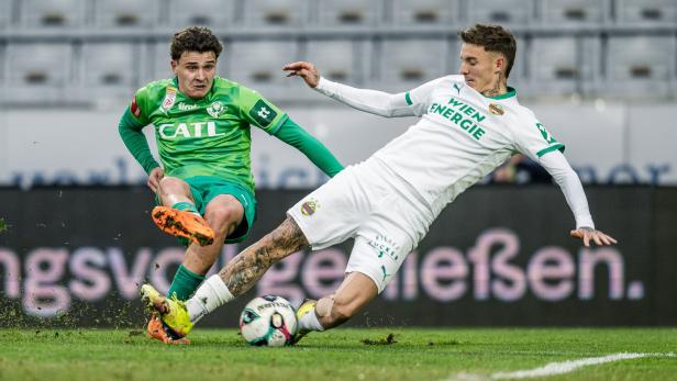 Rapid plagte sich auswärts gegen WSG Tirol und war mit dem 1:1 noch gut bedient