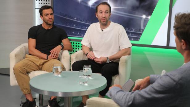 2023 gemeinsam im KURIER-Studio: Manuel Ortlechner (rechts) und sein Nachfolger Michael Wagner