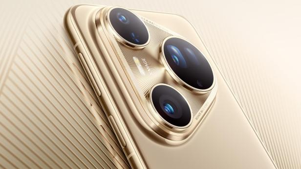 Ein goldenes Smartphone, Pura 80 Serie von Huawei 