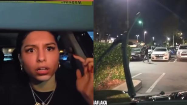 Ximena Flaka im Auto