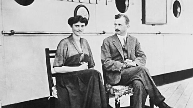 Kaiser Karl I. und Kaiserin Zita 1921 auf dem Kreuzfahrtschiff "Cardiff"