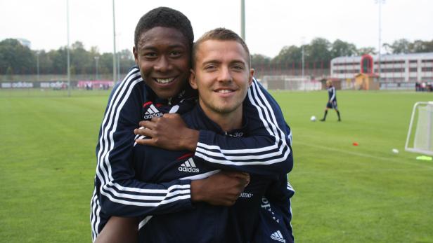 Alaba und Sikorski bei den Bayern im Jahr 2009