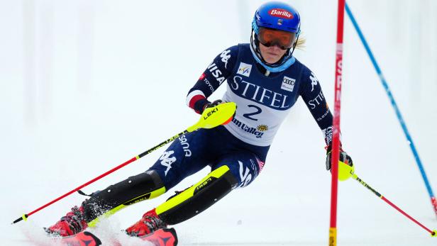 Mikaela Shiffrin fuhr im ersten Durchgang in Levi in einer eigenen Liga