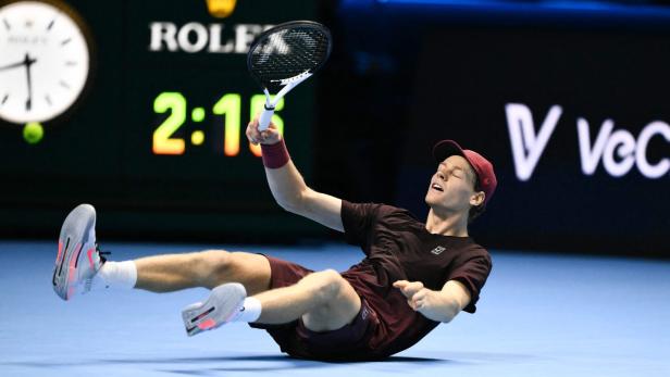 Sinner im Moment des Erfolges