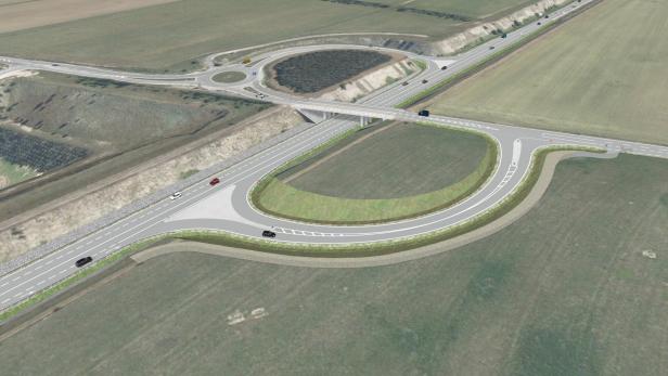 Ansicht der neuen Anschlussstelle auf der Nordspange