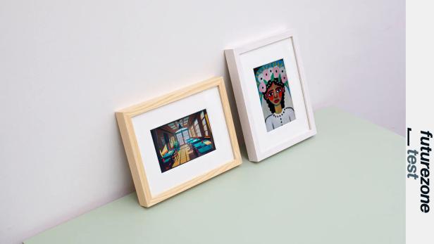 Im richtigen Licht und mit den richtigen Inhalten sehen die E-Ink-Bilderrahmen sehr gut aus.