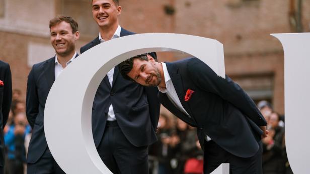 Ein bisschen Blödeln geht immer: Das "KURIER Austria Davis Cup Team"