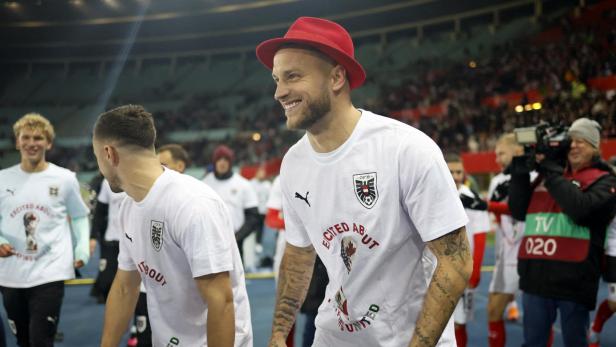 Arnautovic bei der Feier am 18.11.