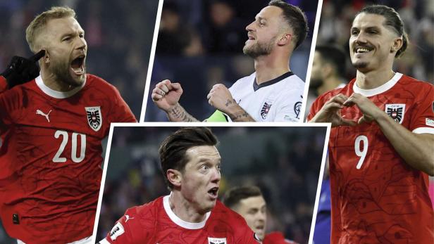 Die Leistungsträger: Laimer, Arnautovic, Sabitzer und Gregoritsch.